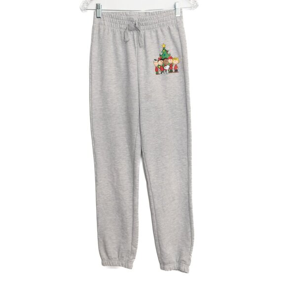 Peanuts Size L Christmas Themed Gray Sweatpants - Picture 1 of 8